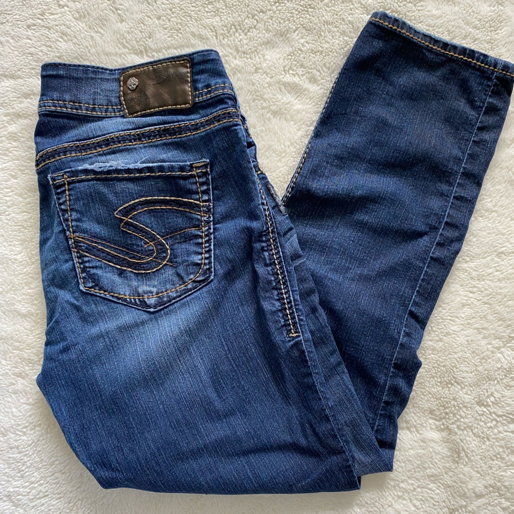 Medium Wash Capris - image 1